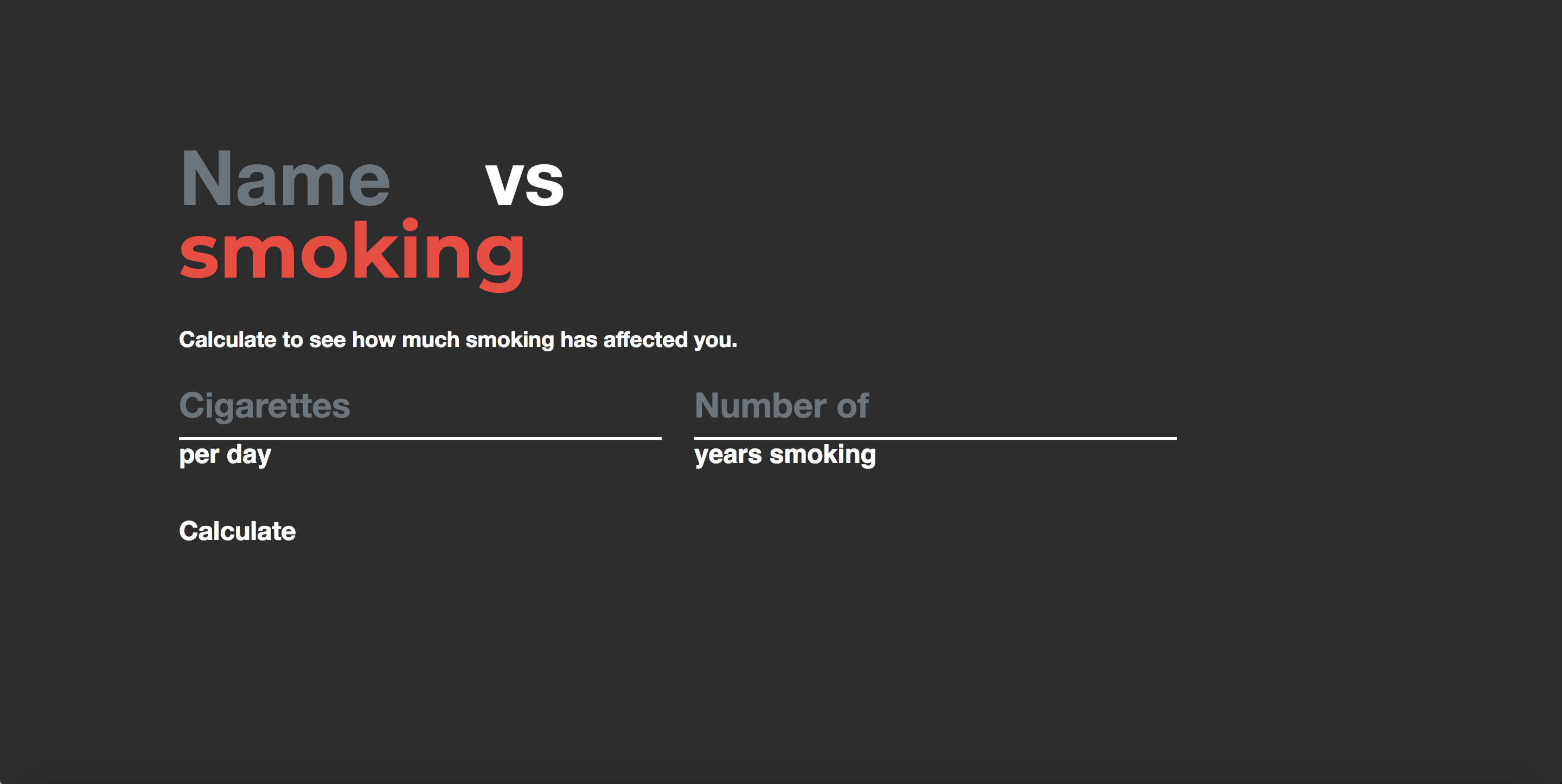 You Vs. Smoking Image Cover